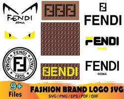 9 fendi bundle svg, fendi svg, fendi logo svg, fendi vector