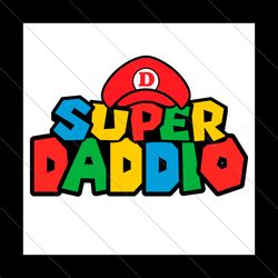 super daddio svg, fathers day svg, daddio svg, super daddy svg, daddy svg, mario svg, super mario svg, super dad svg, ma