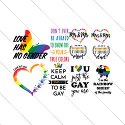 lgbt bundle svg, lgbt svg, love is love svg, to be gay svg, rainbow sheep svg, gay you are svg, mr and mr svg, mrs and m