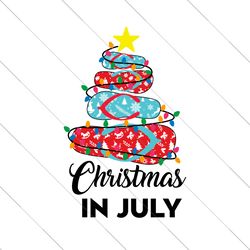 christmas in july flipflops svg