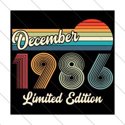 december 1986 birthday svg