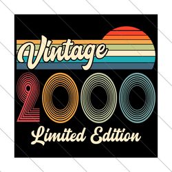 vintage 2000 birthday svg