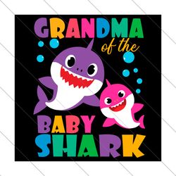 grandma of the baby shark svg