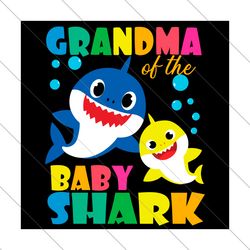 grandma of the baby shark svg file