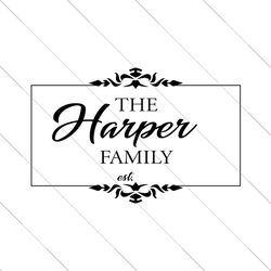 custom family name monogram svg