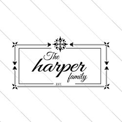 custom family name monogram svg digital