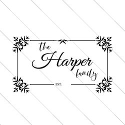 custom family name monogram svg digitall