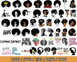 afro woman svg bundle