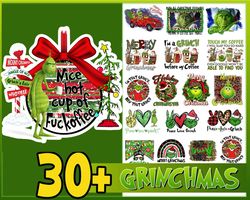 30 grinchmas png bundle design