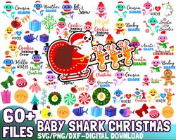 baby shark christmas bundle, christmas svg, baby shark svg design