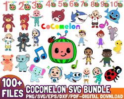 100 files cocomelon svg bundle design