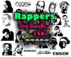 150 files rappers svg bundle file