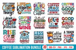 coffee sublimation bundle png, coffee quote, coffee png