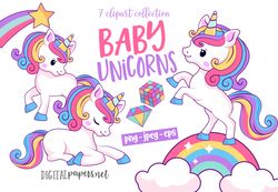 baby magical unicorns graphic png, unicorn clipart, unicorn png