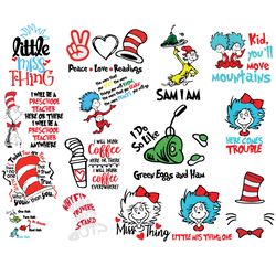 16 dr seuss bundle svg, dr seuss svg, dr seuss hat svg