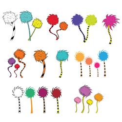 10 lorax trees bundle svg, lorax svg, lorax bundle svg