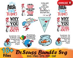 10 dr seuss bundle svg, dr seuss quotes svg, little miss thing