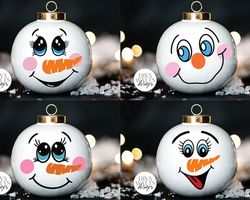 snowman face svg bundle, christmas svg, winter designs, snowman svg, xmas svg, christmas decor, christmas ornaments, chr