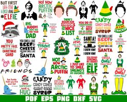 buddy the elf svg bundle, christmas bundle svg, files for cricut, svg for cricut, svg fonts, silhouette