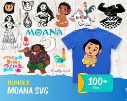 100 moana bundle svg, trending svg, moana princess svg