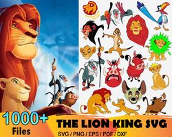 1000 lion king bundle svg, lion king characters, simba svg