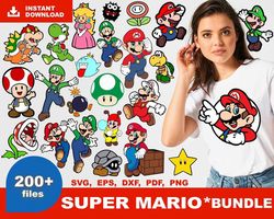 200 super mario bundle svg, super mario svg, super mario game svg