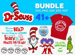 41 dr seuss svg bundle, trending svg, read svg, reading svg