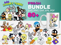 80 looney tunes bundle, trending svg, baby looney svg