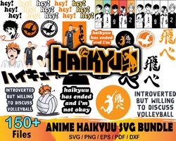 150 haikyuu bundle svg, cartoon svg, shoyo hinata svg
