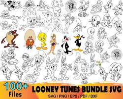 100 looney tunes bundle svg, looney tunes svg, baby looney svg