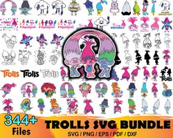 334 trolls svg bundle, poppy queen svg, trolls svg, trolls world tour