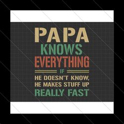 papa knows everything, if he doesn't know, he makes stuff up svg, call me papa svg, papa svg, grandfather svg, fathers d