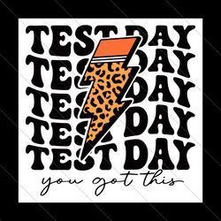 test day you got this pencil lightning bolt svg