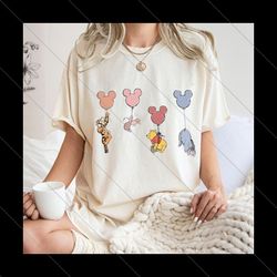 winnie the pooh and friends shirt, winnie the pooh shirt, pooh balloons shirt, disney pooh t-shirt, cute pooh bear shirt