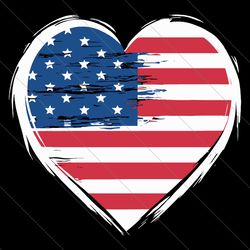 american flag heart svg for 4th of july svg, usa flag svg, independence day svg, love heart svg, patriotic american svg