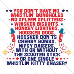 4th of july svg, you don't have no whistlin' bungholes, america png, fourth of july png, usa png, independence day png,