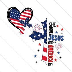 she loves jesus and america too png