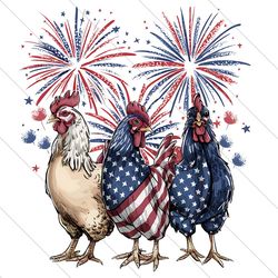 patriotic usa chicken png, patriotic usa chicken, retro american 4th of july png, independence day design, retro america