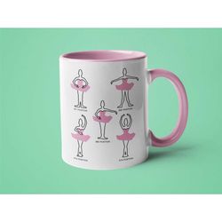 ballet mug, ballet teacher mug, dance teacher gift, ballerina mug, ballet positions