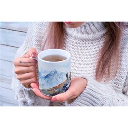 epic watercolor mountain coffee mug | great gift idea for an outdoor, camping, hiking, nature or adventure lover!