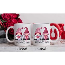 personalized happy valentine's day gnome mug / valentine's day gift for her