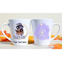 cancer mug - cancer cup - cancer symbol coffee mug - cancer gifts - zodiac mug - zodiac symbol mug - june mug - july bir
