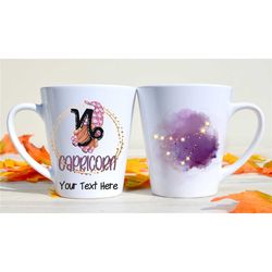 capricorn gnome symbol coffee mug |capricorn gift | capricorn zodiac mug | december january birthday gift