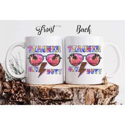 teacher off duty personalized mug / teacher appreciation gift