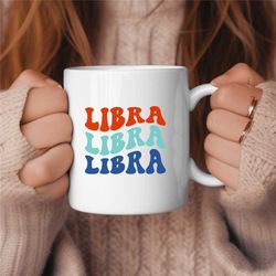 libra coffee mug, zodiac birthday gift for her, horoscope ceramic mug