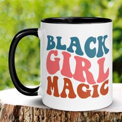 black girl magic, retro black art coffee mug, black history month, black pride, juneteeth gifts, gift for black women, b