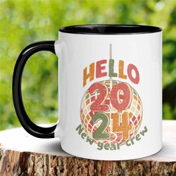 retro new year mug, new years gift, holiday mug, happy new year, new year 2024 coffee mug, new beginnings gift, motivati
