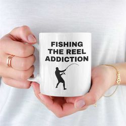 fishing mug, fishing mug for boyfriend, fishing mug for girlfriend, unique fishing mug, novelty fishing mug, fishing gif