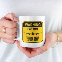 warning plane mug, plane mug for boyfriend, plane mug for girlfriend, coffee aviation mug, plane mug for husband, plane