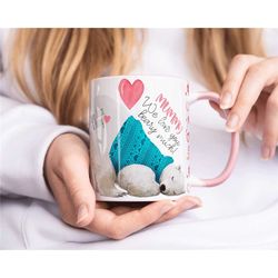 personalised polar bear mug gift, mummy mug, mum mommy mom gift for her, mug gift for her, mum birthday mug, mug gift fo